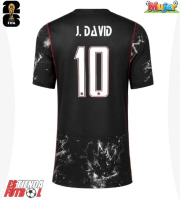 Canadá Jonathan David #10 Segunda Equipación Mujer Mundial 2026 Manga Corta